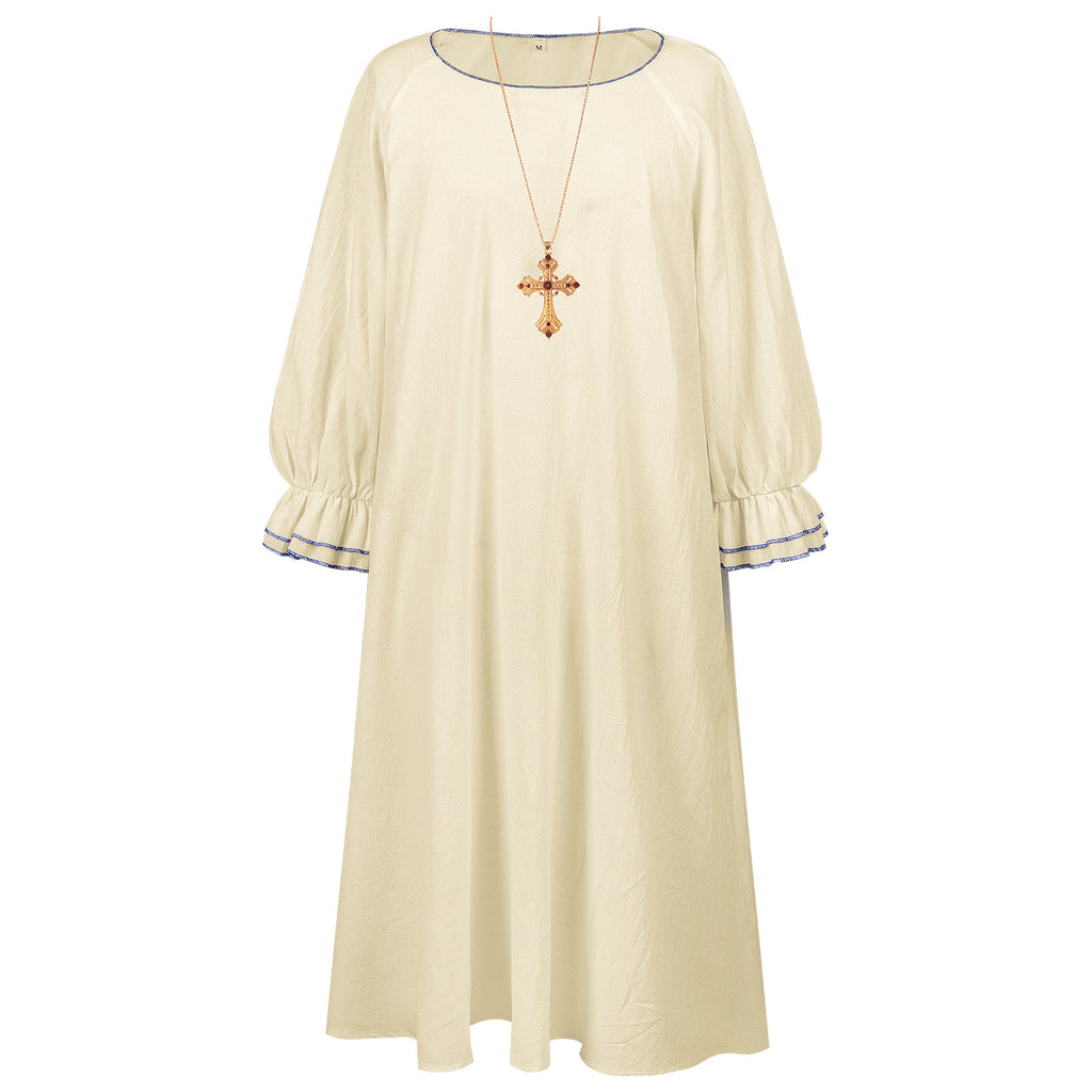 Clergy Dress Gothic Religious Clothing for Baptismal Ritual Church Men Women Medieval Times Cosplay