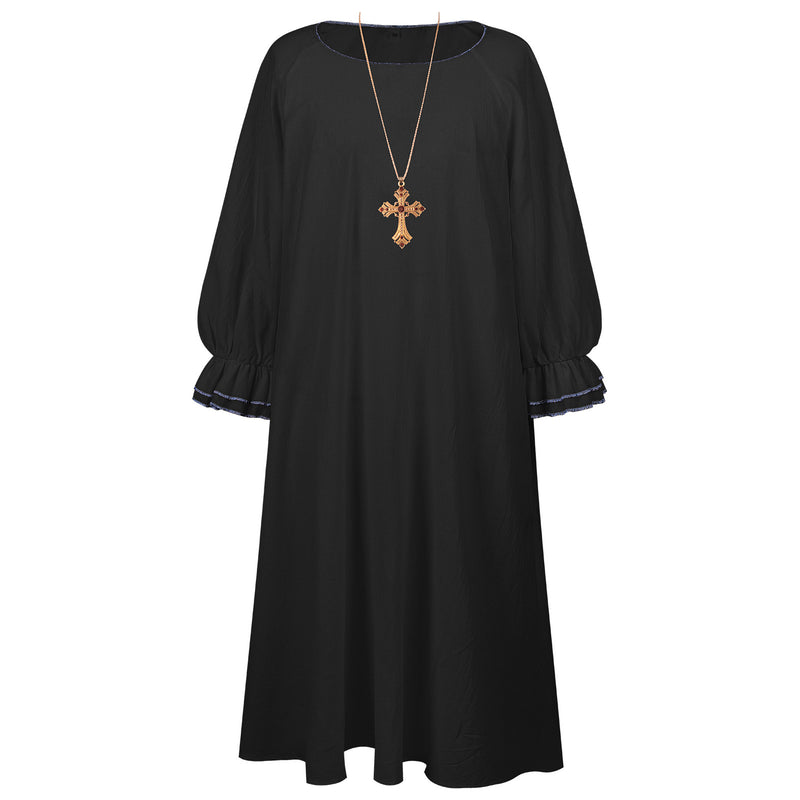 Clergy Dress Gothic Religious Clothing for Baptismal Ritual Church Men Women Medieval Times Cosplay