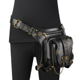 Steampunk Waist Leather Shoulder Leg Hip Holster Pouch Chain Bags Unisex