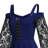 Gothic Vintage Lace Patchwork Plus Size Goth Dresses