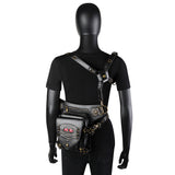 Halloween Steampunk Retro Motorcycle Rock Gothic Shoulder Waist Leg Bags Packs