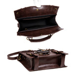 Steampunk Messenger Bag Leather Retro Briefcase Gothic Costume Accessory