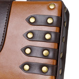 Steampunk Messenger Bag Leather Retro Brown Briefcase Handbags