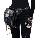 Steampunk Waist Pack Leather Shoulder Holster Purse Travel Pouch Bag