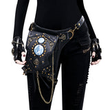 Steampunk Waist Pack Leather Shoulder Holster Purse Travel Pouch Bag