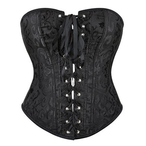 Women Sexy Strap Lace up Corsets and Bustiers Top Overbust Shaper