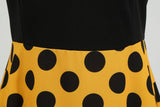 Women's 1950s Polka Dot Summer Dress Sleeveless V-Neck Elegant Vintage Party Dress