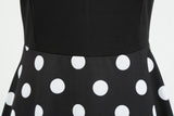 Women's 1950s Polka Dot Summer Dress Sleeveless V-Neck Elegant Vintage Party Dress