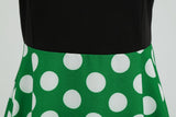 Women's 1950s Polka Dot Summer Dress Sleeveless V-Neck Elegant Vintage Party Dress