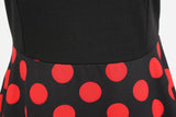 Women's 1950s Polka Dot Summer Dress Sleeveless V-Neck Elegant Vintage Party Dress