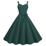 Women's 50s 60s A Line Rockabilly Dress Vintage Swing Party Dress