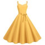 Women's 50s 60s A Line Rockabilly Dress Vintage Swing Party Dress