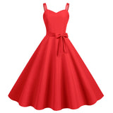 Women's 50s 60s A Line Rockabilly Dress Vintage Swing Party Dress