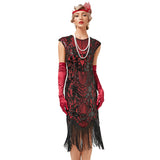 Women's Flapper Dresses 1920s Beaded Fringed Great Gatsby Dress