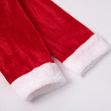 Womens Girls Santa Claus Christmas Costume Velvet Dress with Belt Hat Wraps