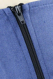 Denim Corsets Bustier Tops with Side Zipper