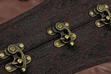 Brocade Steampunk Corsets with Pouch Belt Brown Color Clothing