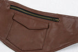 Brocade Steampunk Corsets with Pouch Belt Brown Color Clothing