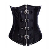 Fashion Retro Leather Waist Trainer Underbust Corset