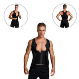 Men Slimming Body Shapewear Vest Zipper Breathable Waist Trainer