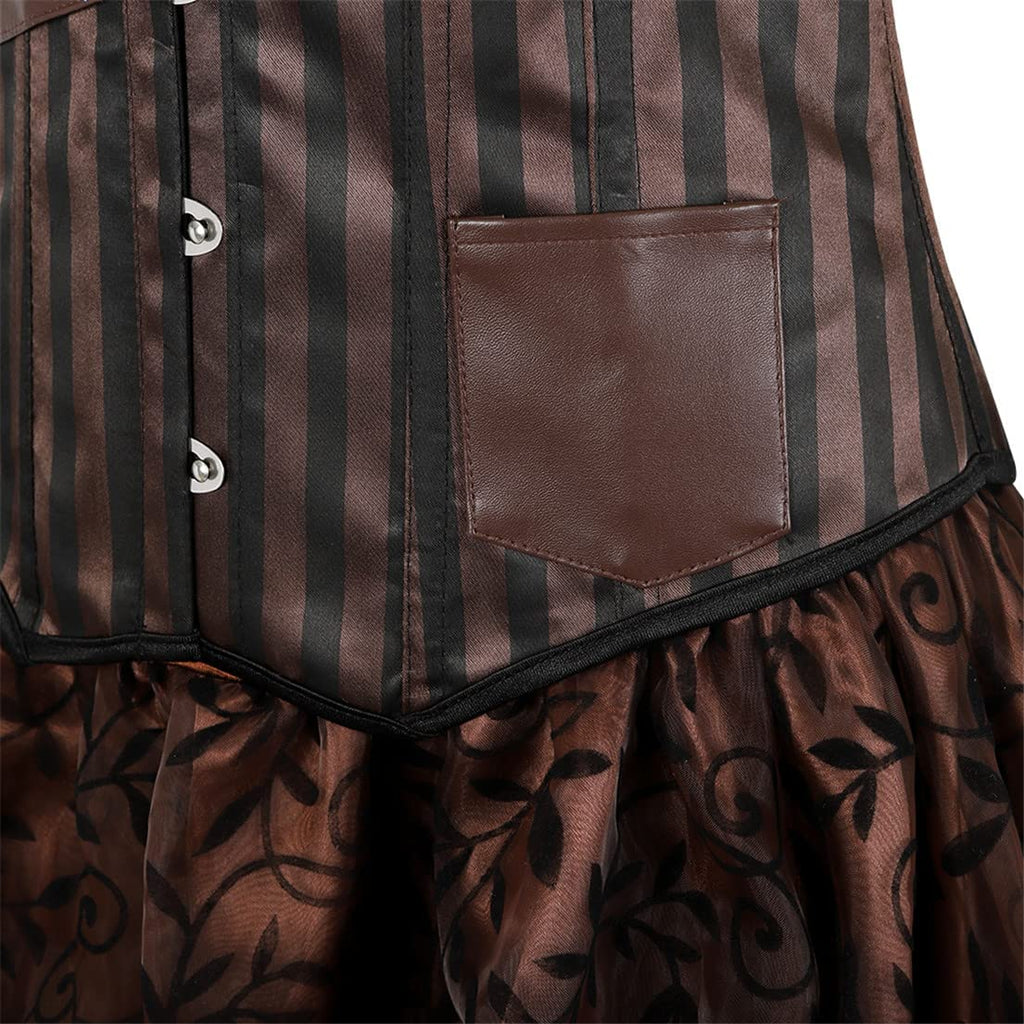 Steampunk Gothic Corset and Skirt Set Halloween Costumes