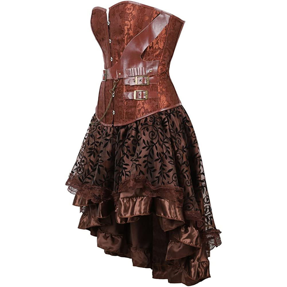 Steampunk Gothic Corset and Skirt Set Halloween Costumes