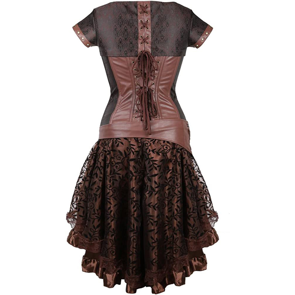 Steampunk Gothic Corset and Skirt Set Halloween Costumes