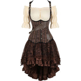 Steampunk Gothic Corset and Skirt Set Halloween Costumes