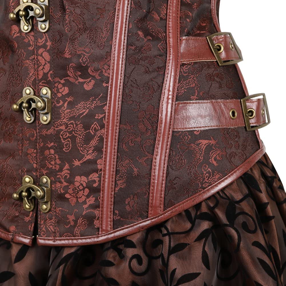 Steampunk Gothic Corset and Skirt Set Halloween Costumes