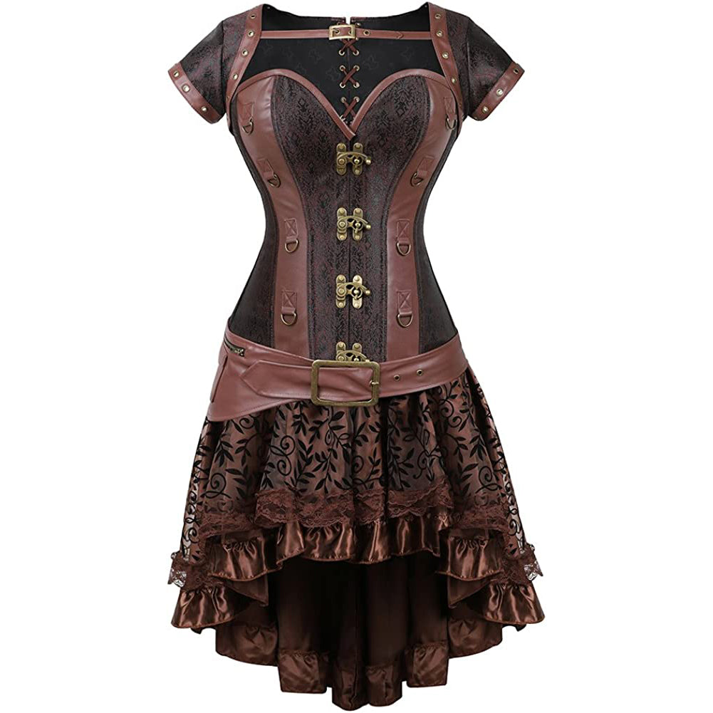 Steampunk Gothic Corset and Skirt Set Halloween Costumes
