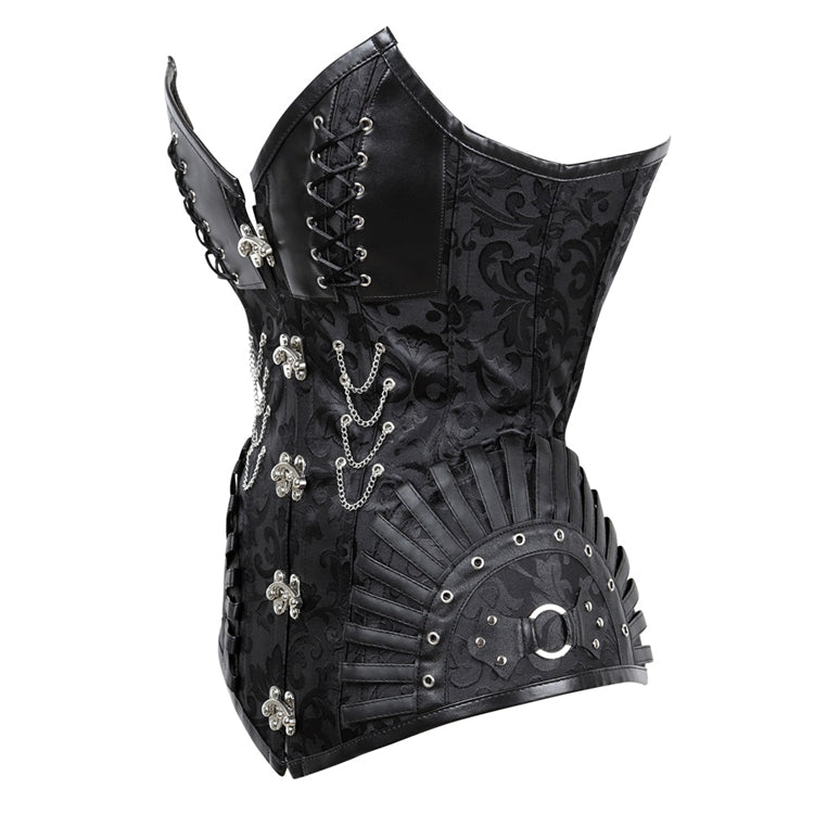 Steampunk Steel Boned Gothic Overbust  Corsets
