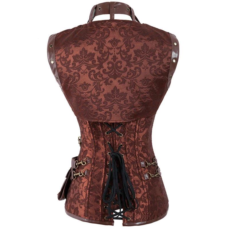 Plus Size Corsets Gothic Victorian Steampunk Costumes Outfits with Skirt