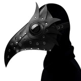 Plague Doctor Mask PU Leather Long Nose Bird Beak Steampunk Halloween Costume