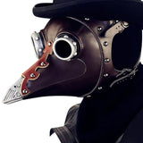 Plague Doctor Mask PU Leather Long Nose Bird Beak Steampunk Halloween Costume