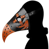 Plague Doctor Mask PU Leather Long Nose Bird Beak Steampunk Halloween Costume