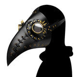 Plague Doctor Mask PU Leather Long Nose Bird Beak Steampunk Halloween Costume