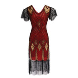 1920s Vintage Retro Sequin Gatsby Roaring 20s Flapper Cocktail Long Dress