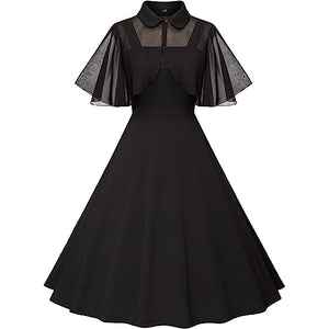 1950s Dresses for Women Vintage Goth Swing Cocktail Dress