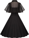 1950s Dresses for Women Vintage Goth Swing Cocktail Dress