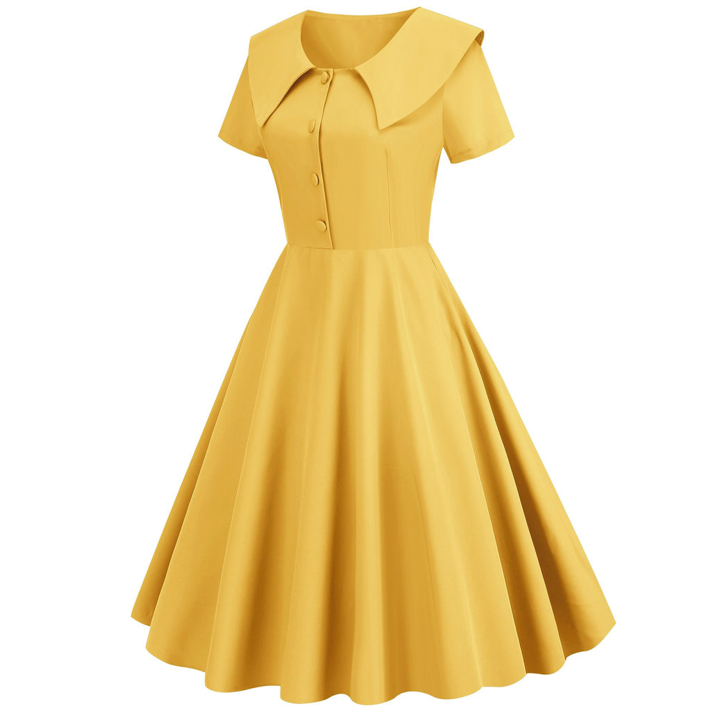 1950s Retro Vintage Party Swing Dress Elegant Rockabilly Short Sleeve Hiipps 1950s Retro Vintage Party Swing Dress Elegant Rockabilly Short Sleeve Hiipps