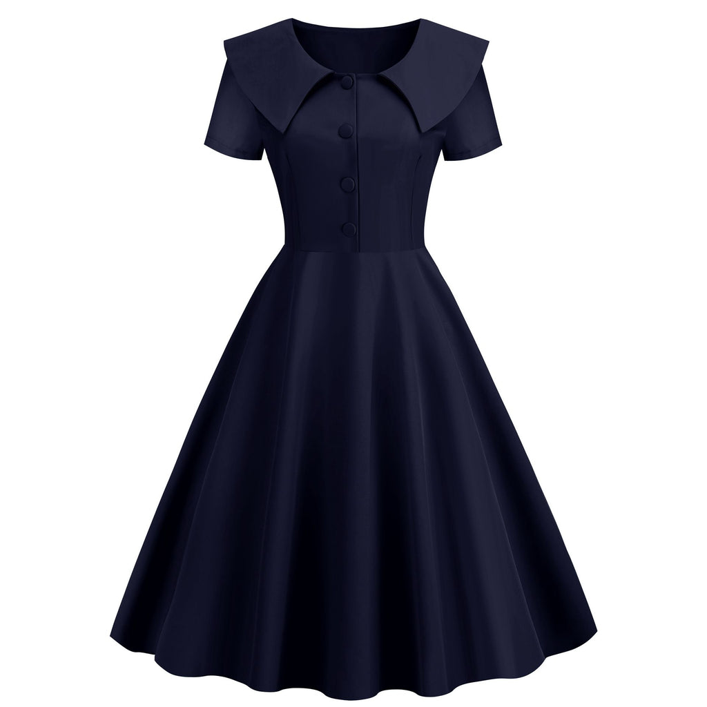 1950s Retro Vintage Party Swing Dress Elegant Rockabilly Short Sleeve Hiipps 1950s Retro Vintage Party Swing Dress Elegant Rockabilly Short Sleeve Hiipps