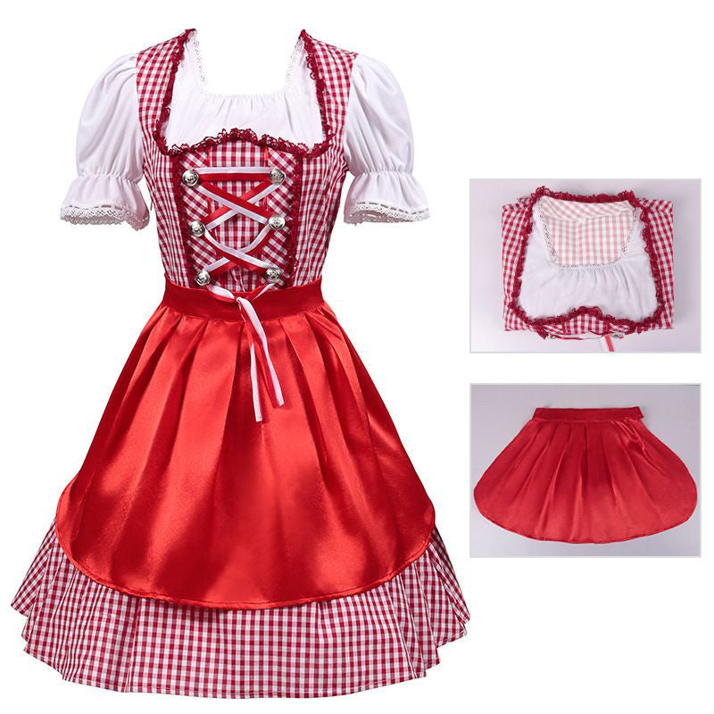 Women's German Dirndl Dress Oktoberfest 2 Pieces for Oktoberfest Carnival