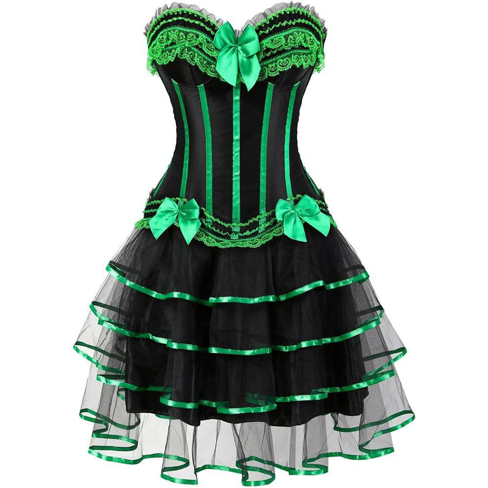 Corset Dresses Overbust Corset Skirt Set Moulin Rouge Showgirl Saloon – Hiipps