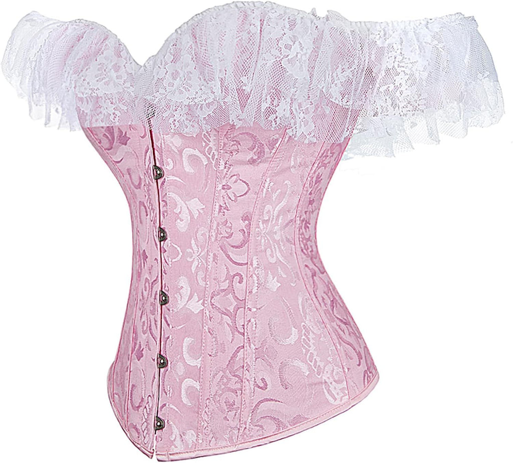 Corset Top With Sleeves for Women Plus Size Victorian Corsets Bustier Lace Up