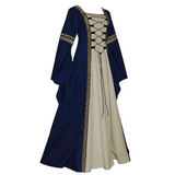 Medieval Dress for Women Vintage Renaissance Costumes Pirate Peasant Dresses Floor Length Halloween Long Dresses