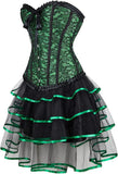 Corset Dresses Overbust Corset Skirt Set Moulin Rouge Showgirl Saloon Girl Costume Clubwear