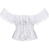 Steampunk Corset Skirt Lace up Gothic Medieval Renaissance Corsets Bustiers for Women