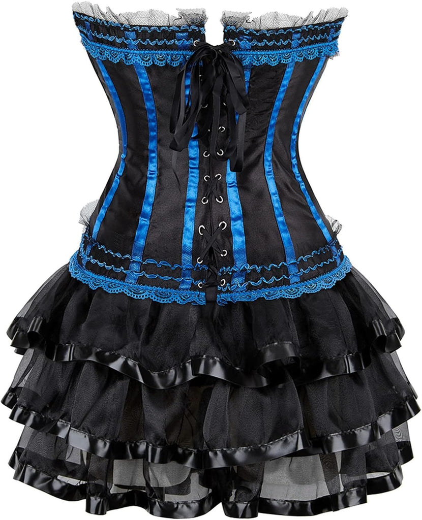 Steampunk Corset Skirt Renaissance Corset Dress for Women Burlesque Corsets Costumes
