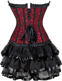 Steampunk Costume Women Corset Dress Gothic Corset Skirt Set Burlesque Dress Costume