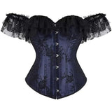 Steampunk Corset Skirt Lace up Gothic Medieval Renaissance Corsets Bustiers for Women